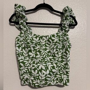 Abercrombie bubble strap poplin top